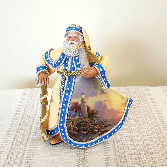 Thomas Kinkade 2004 lighthouse painting with anchor tabletop decor - Picture 1 of 7